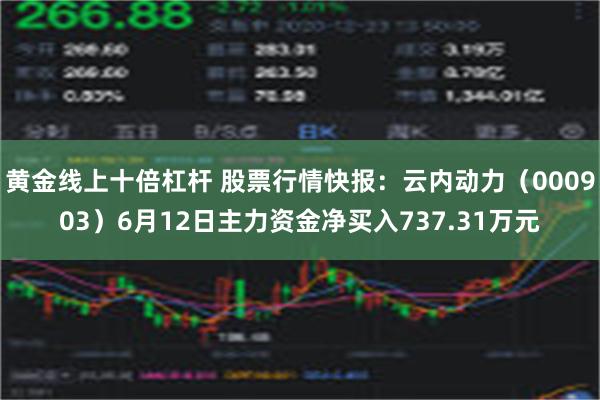 黄金线上十倍杠杆 股票行情快报：云内动力（000903）6月12日主力资金净买入737.31万元