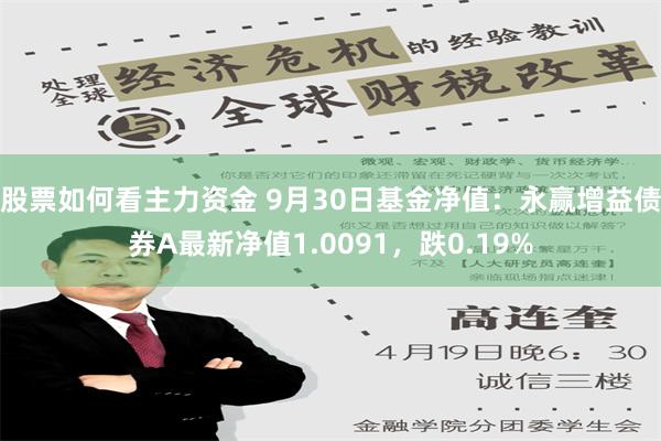 股票如何看主力资金 9月30日基金净值：永赢增益债券A最新净值1.0091，跌0.19%