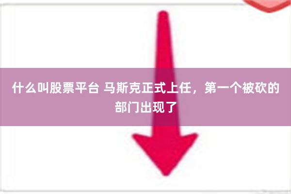 什么叫股票平台 马斯克正式上任，第一个被砍的部门出现了